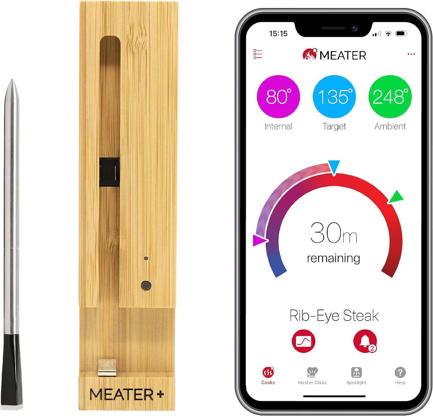 MEATER Plus: Wireless Smart Meat Thermometer with Bluetooth