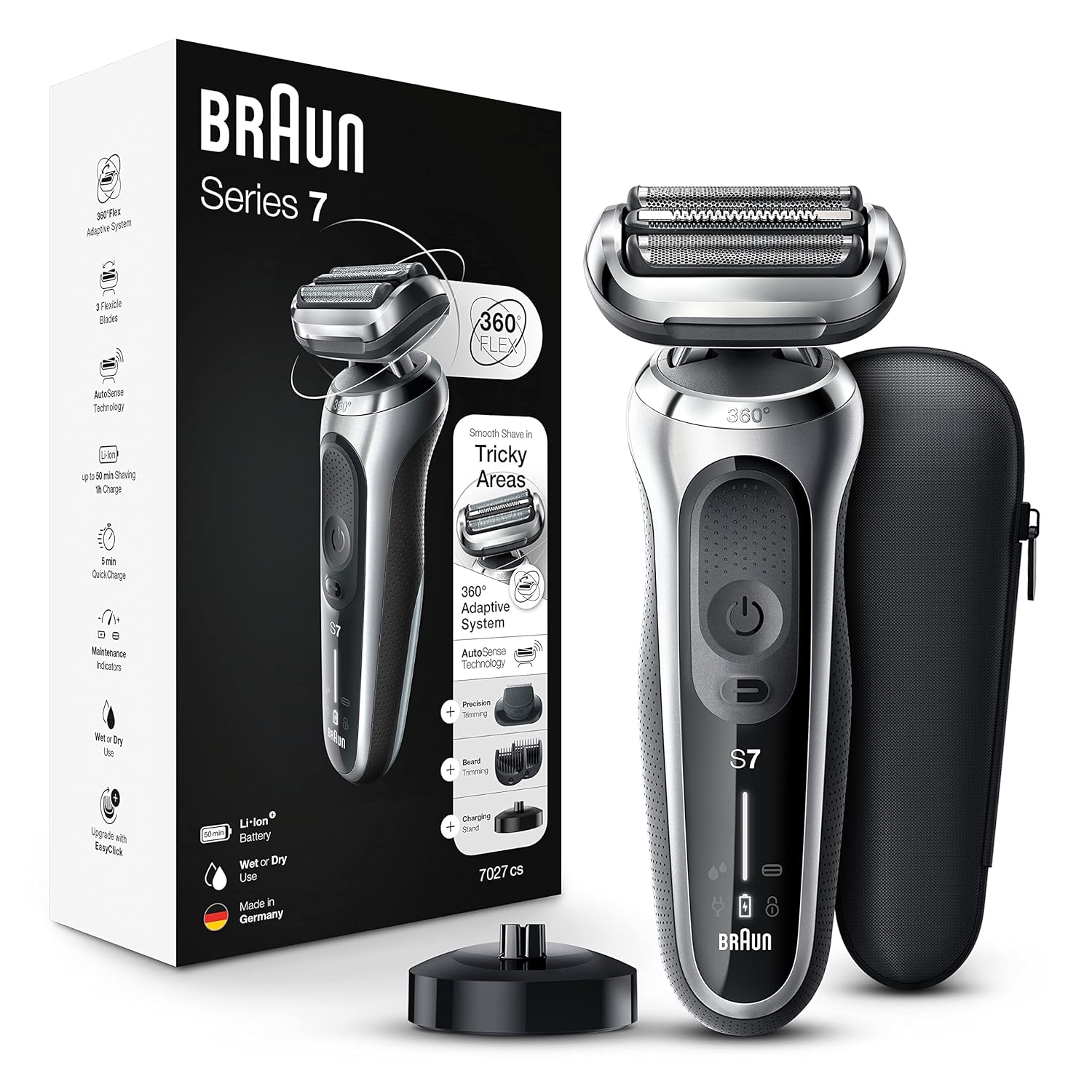 Braun Series 7 360 Flex Head Electric Shaver with Beard Trimmer