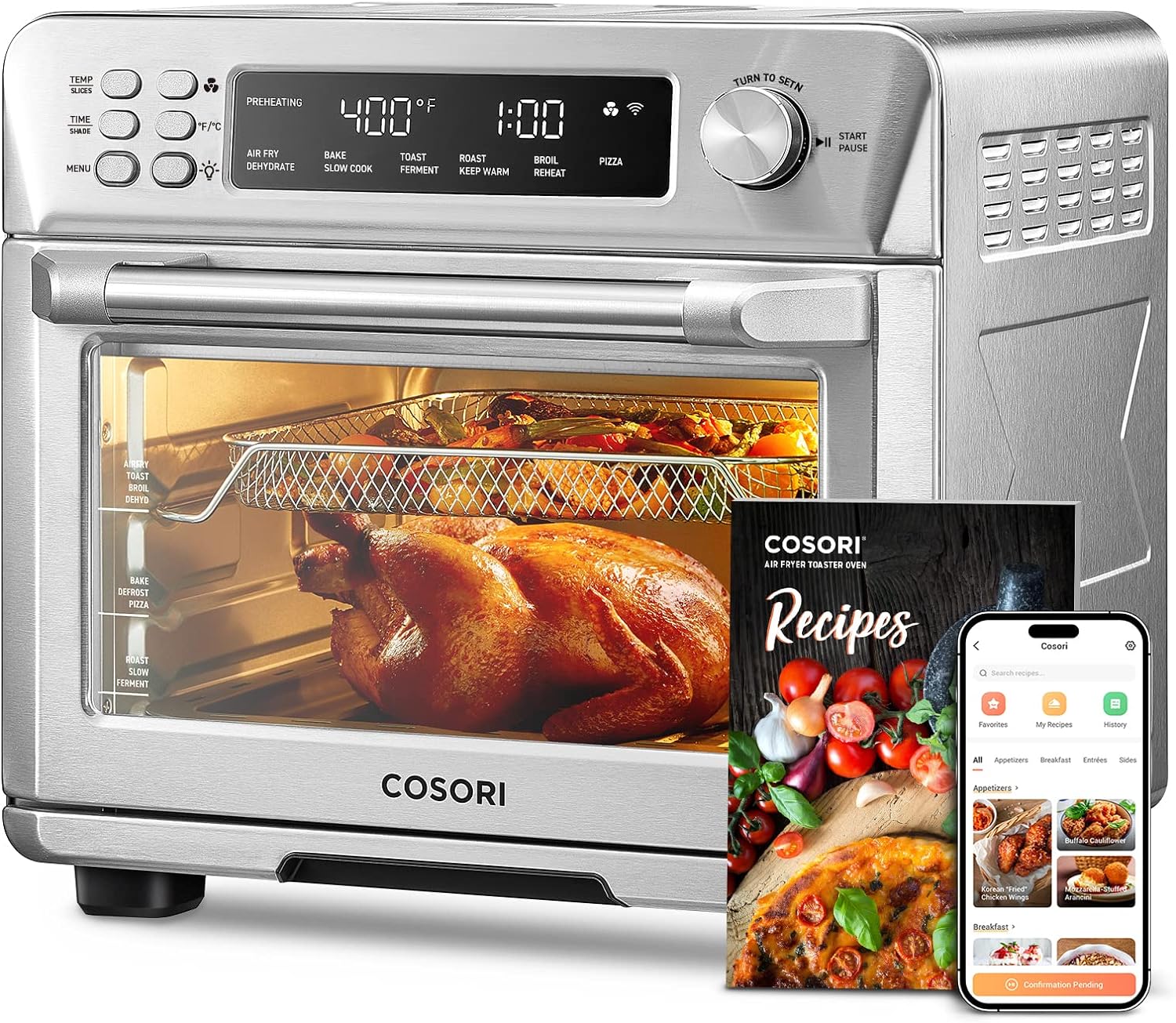 COSORI Smart 11-in-1 Air Fryer Toaster Oven Combo