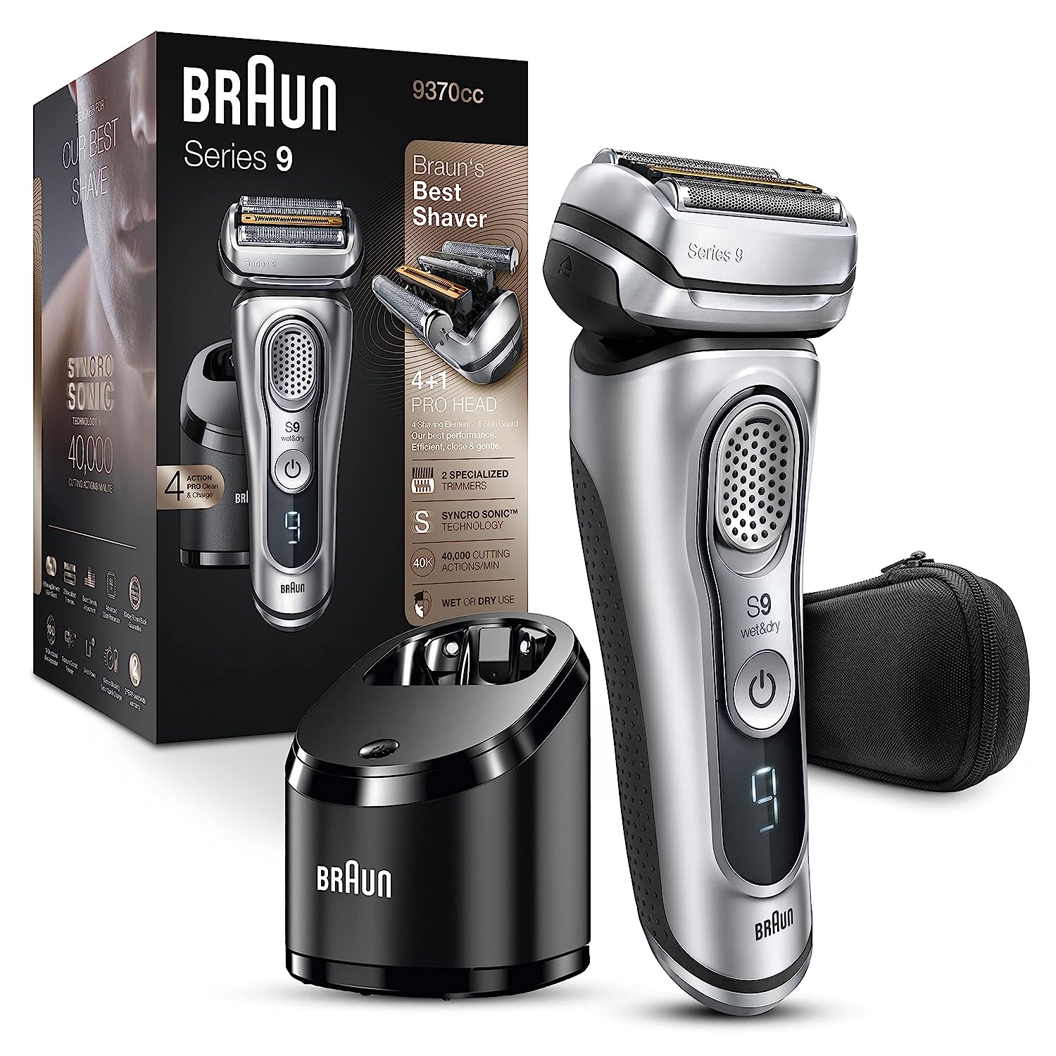 Braun Series 9 9370cc Rechargeable Wet & Dry Men's Electric Shaver