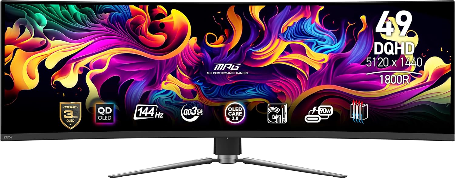 MSI MPG 491CQP QD-OLED (49-inch, DQHD, 144Hz)