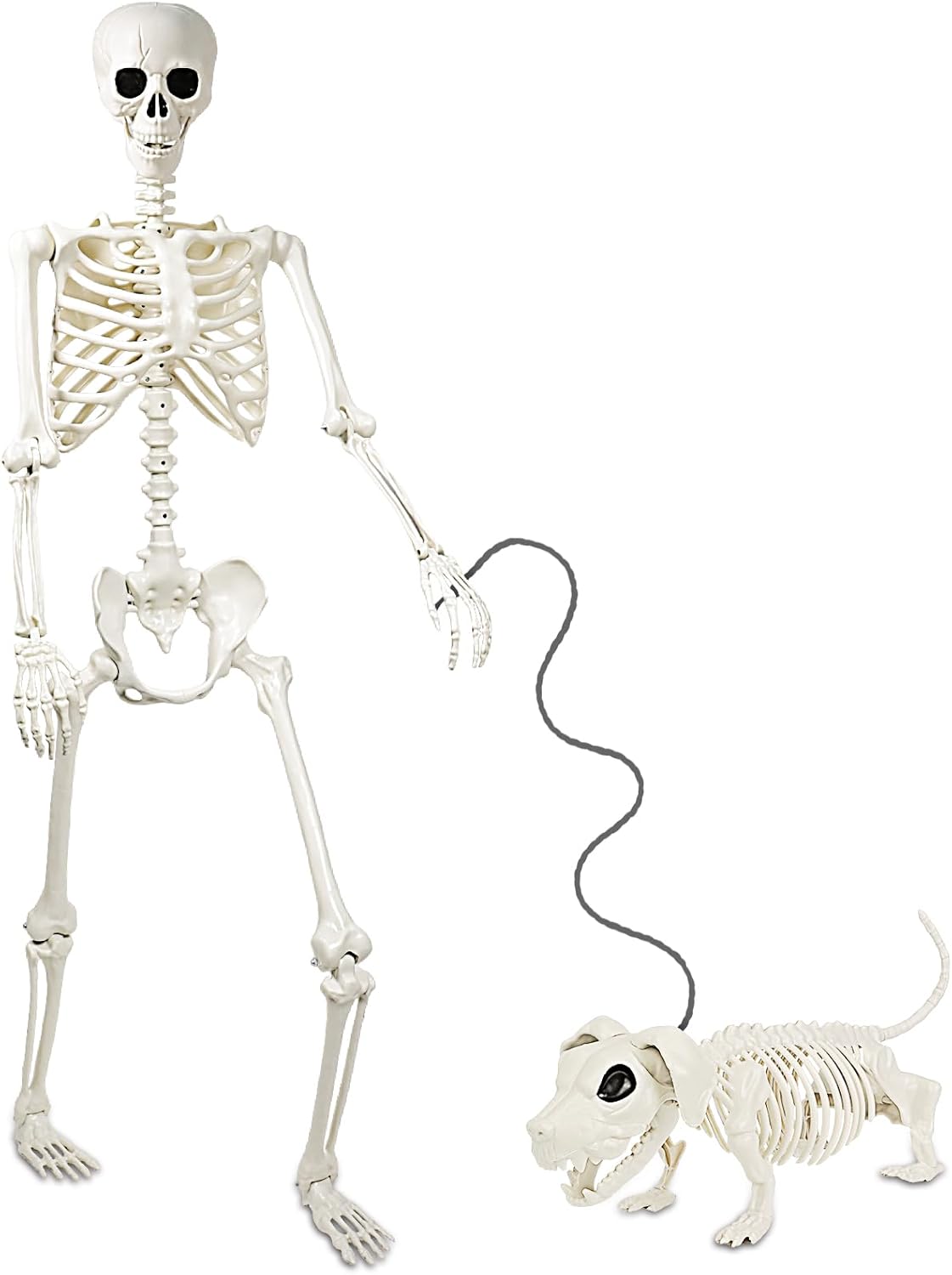 Skeleton Halloween Decor with Dog Skeleton 