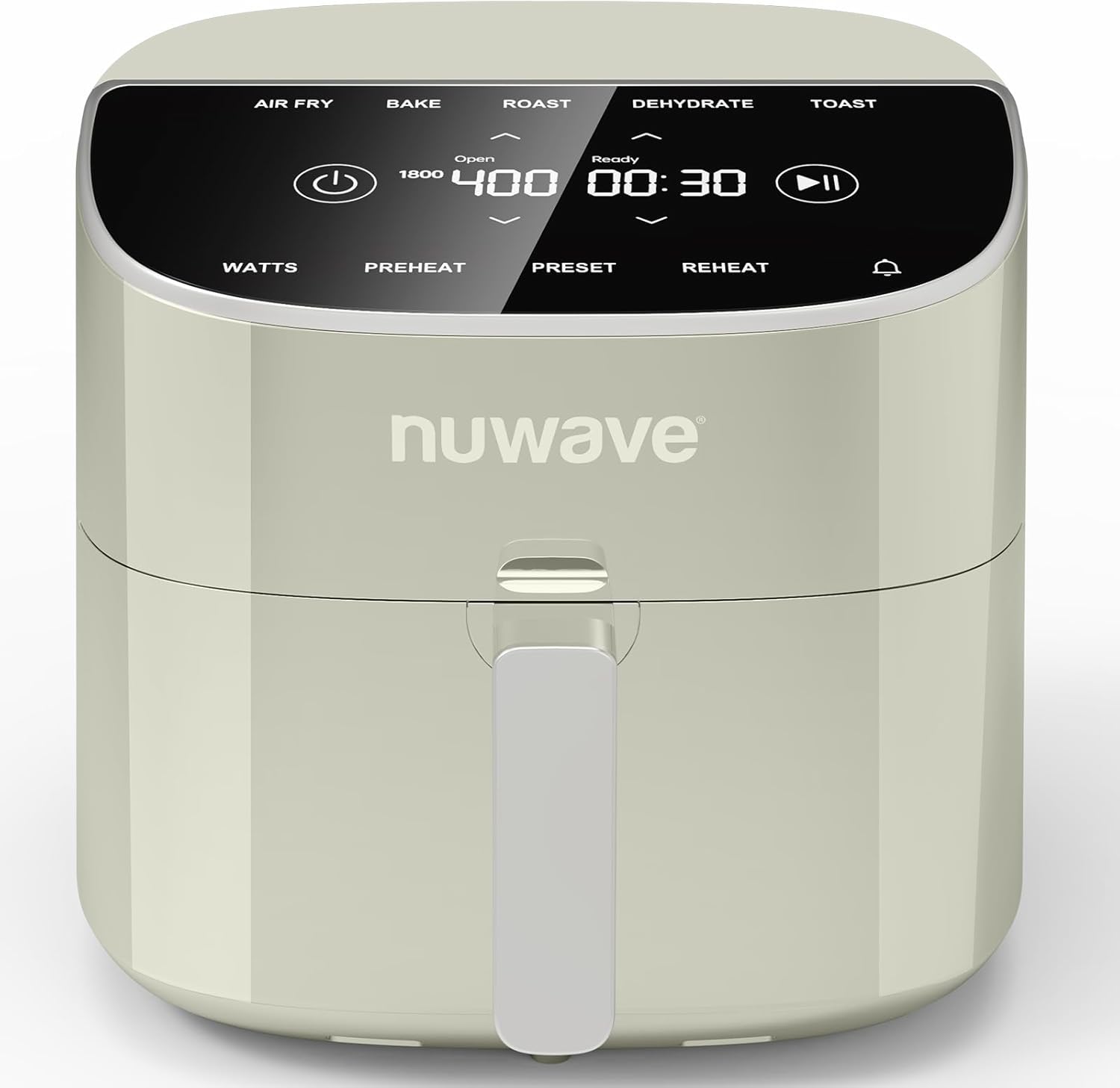 Nuwave Brio Plus 8 Qt Air Fryer (Precise 5° Control) – Cool White Display