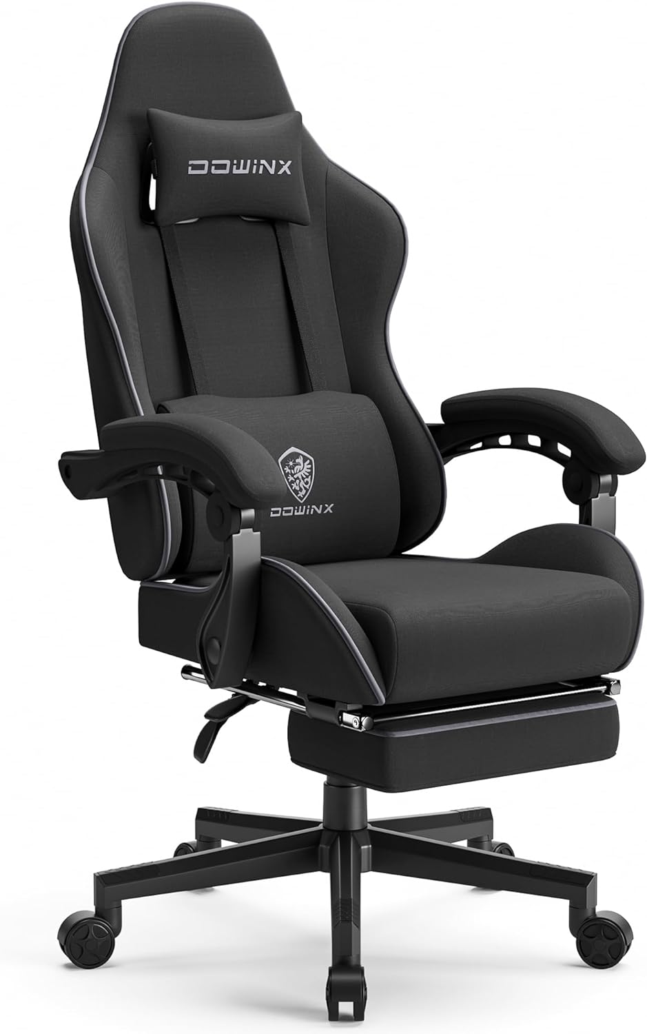 Dowinx Gaming Chair Fabric with Pocket Spring Cushion 