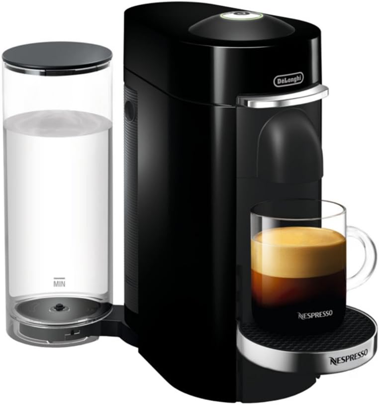 Nespresso VertuoPlus Deluxe Coffee and Espresso Machine by De'Longhi, 37 Oz, Black 